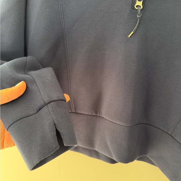 SPANX AirEssentials Half Zip Sweatshirt- Timeless Navy - Picture 5 of 6